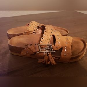 Betula by Birkenstock mustard/tan sandals 37